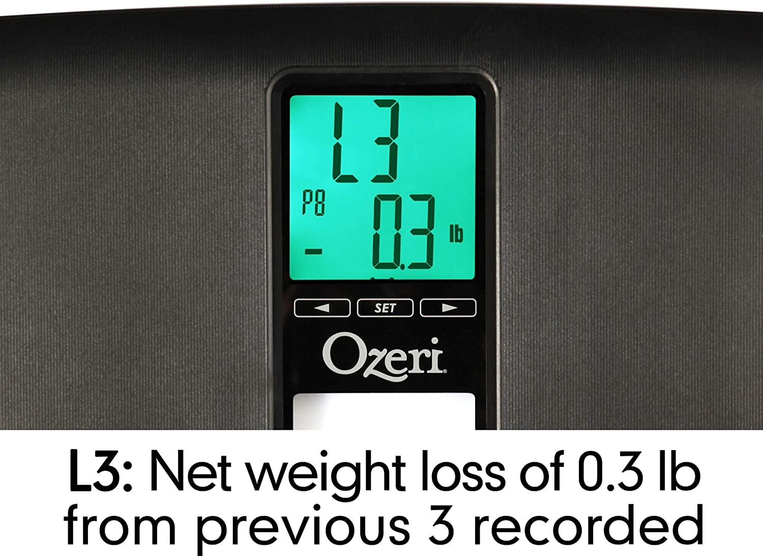 Ozeri Precision II Digital Bathroom Scale (440 lbs Capacity), with Weight Change Detection