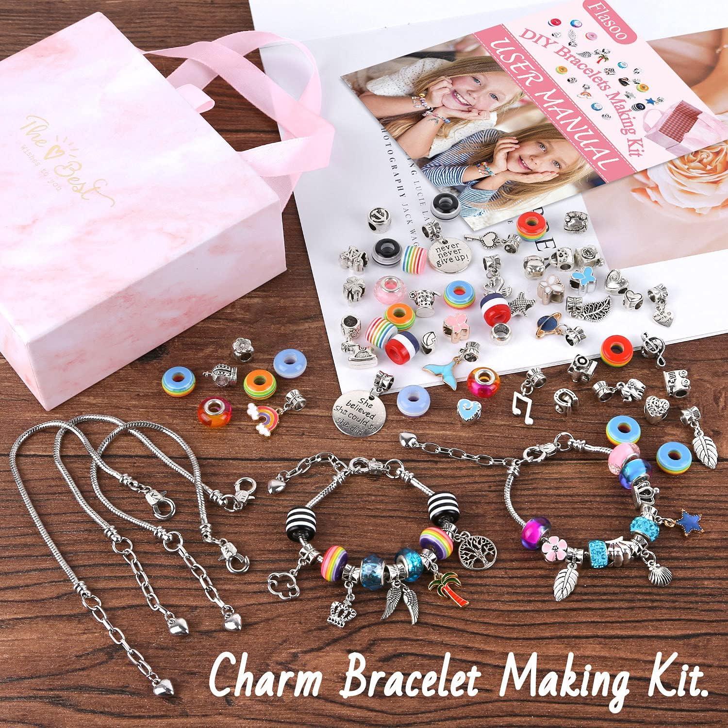 Diy Charm Bracelet Making Kitjewelry Kit For Teen Girls With