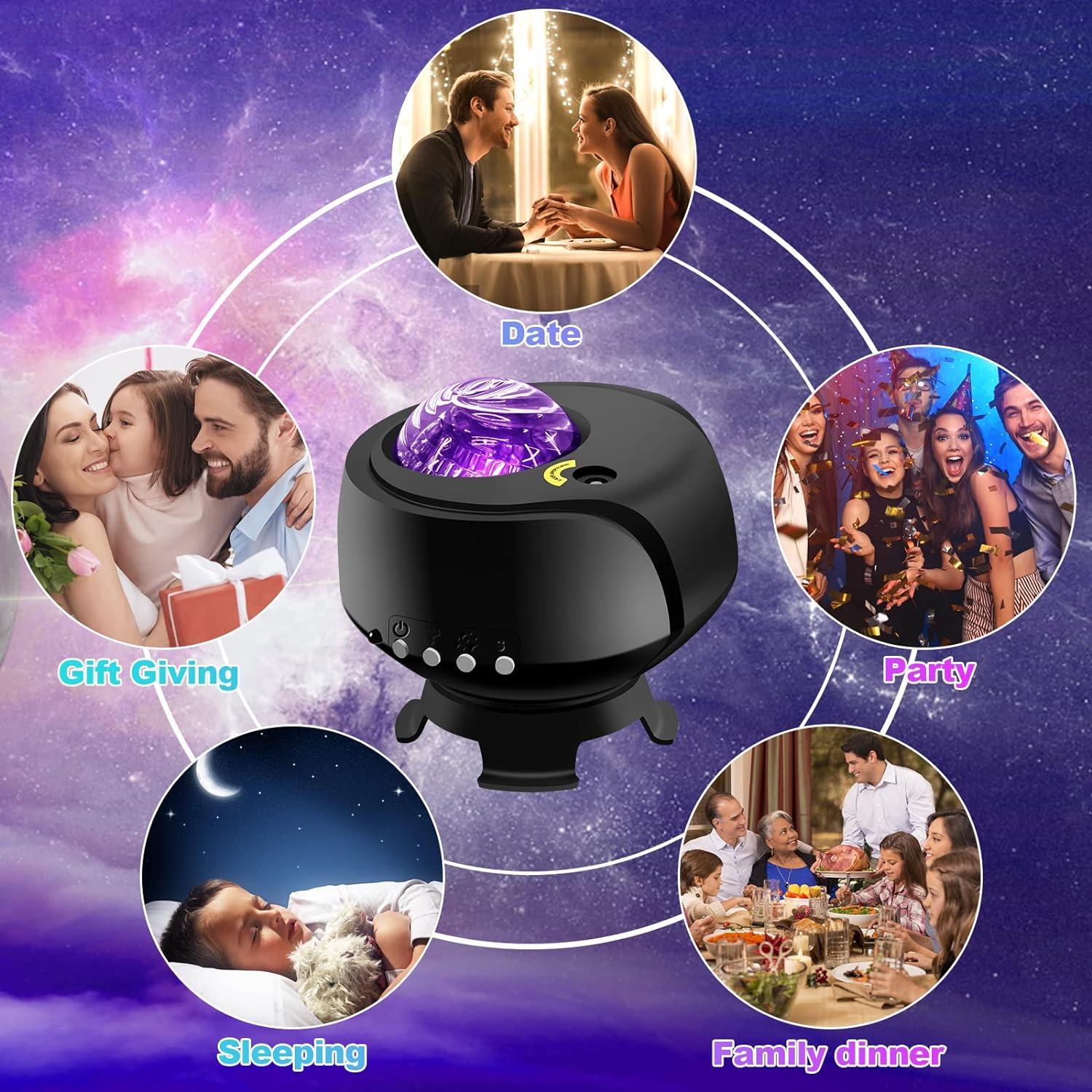 The Largest Coverage Area Galaxy Lights Projector, Star Projector, with  Changing Nebula and Galaxy Shapes Galaxy Night Light