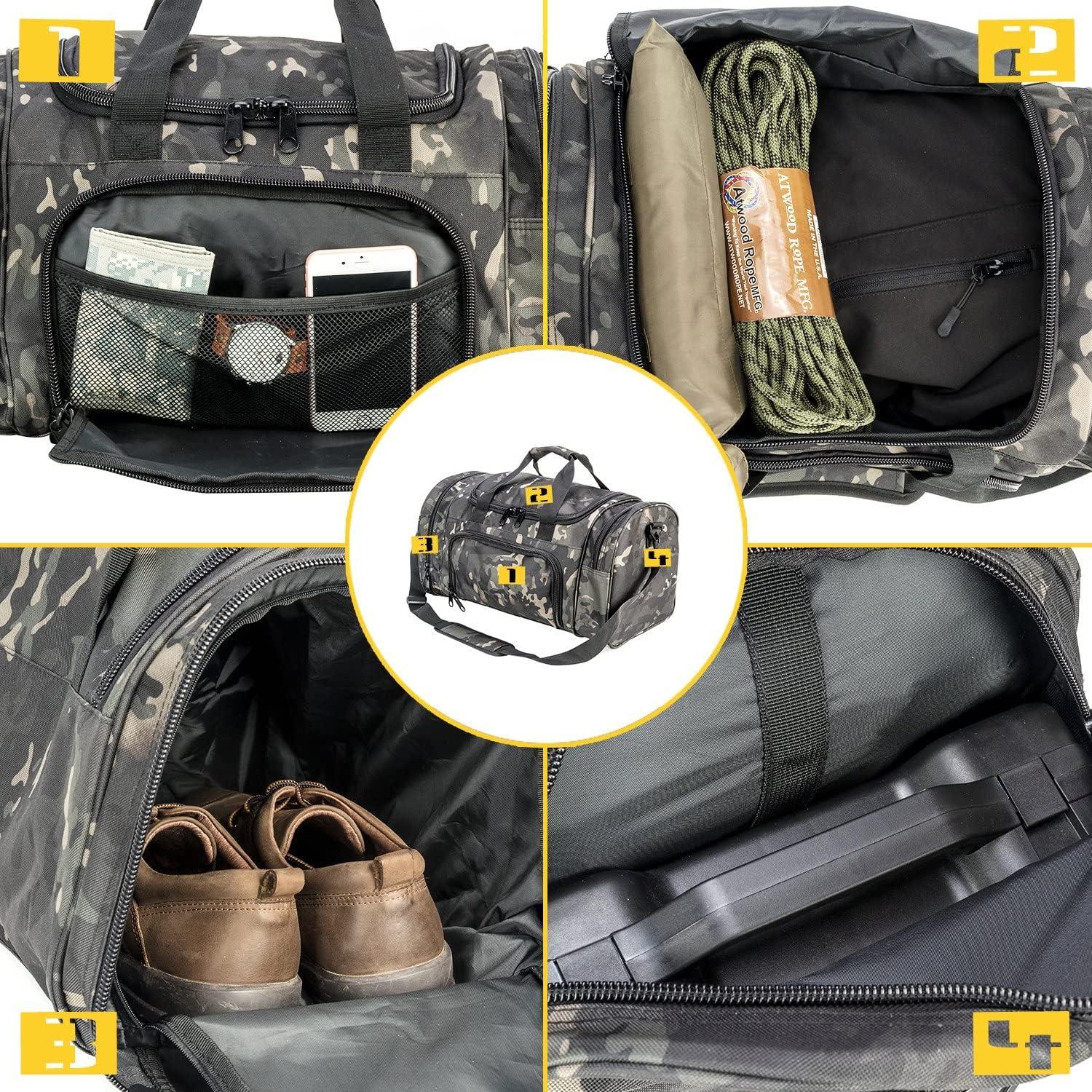 Men Tactical Duffle Bag MOLLE Handbag Gear Military Travel Carry