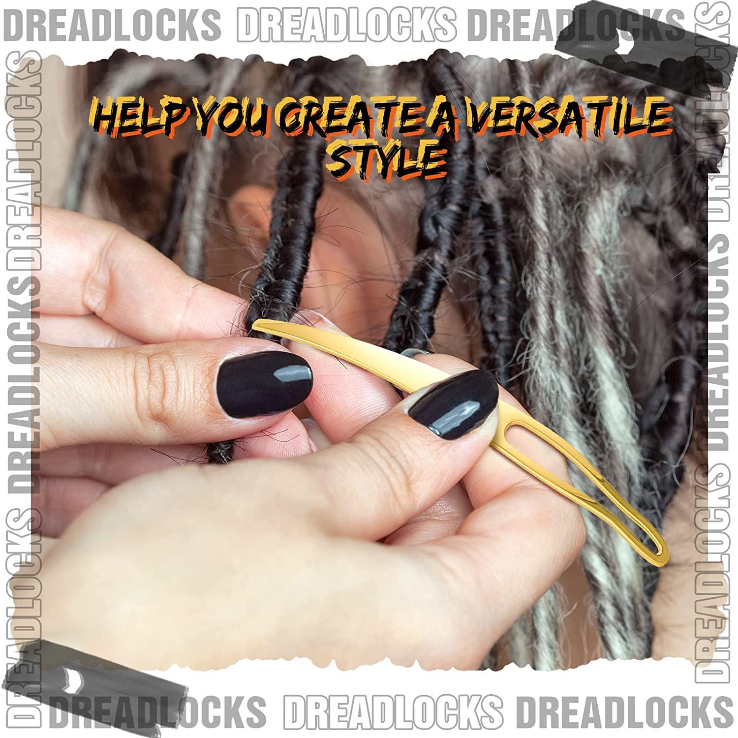 Dreadlock Tool Interlocking Tool for Locs 4 Pieces Easyloc Hair