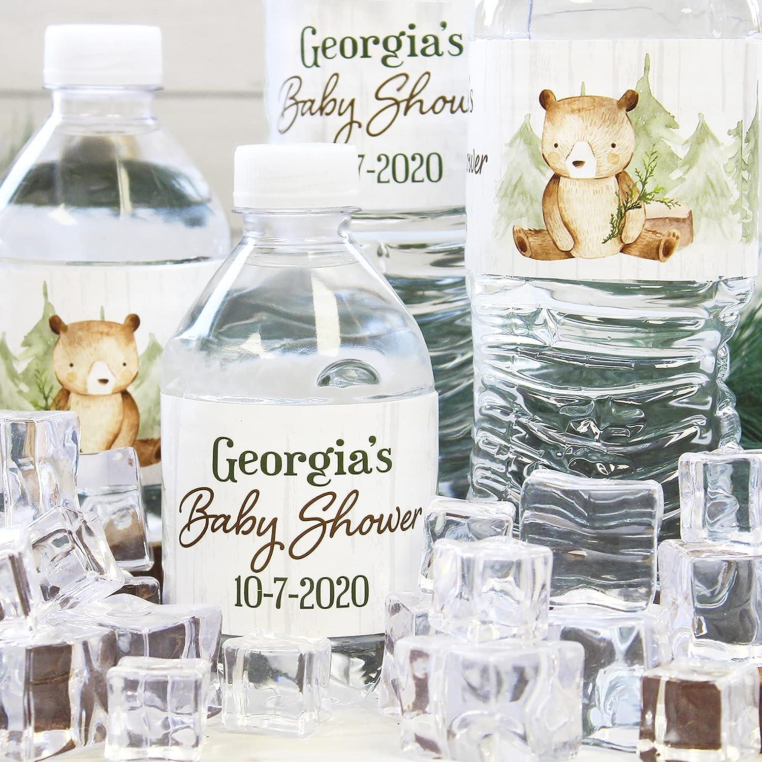 Personalized Teddy Bear Theme Water Bottle Label