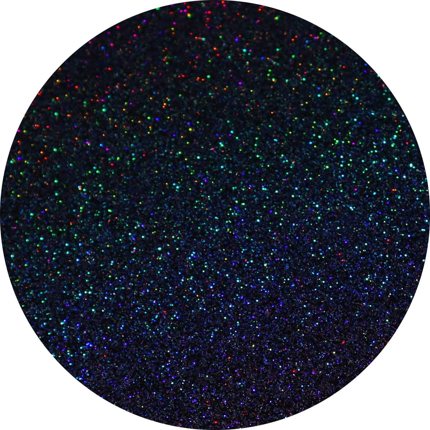 Ultra Fine Glitter - BLACK RAINBOW with reusable 5g storage jar