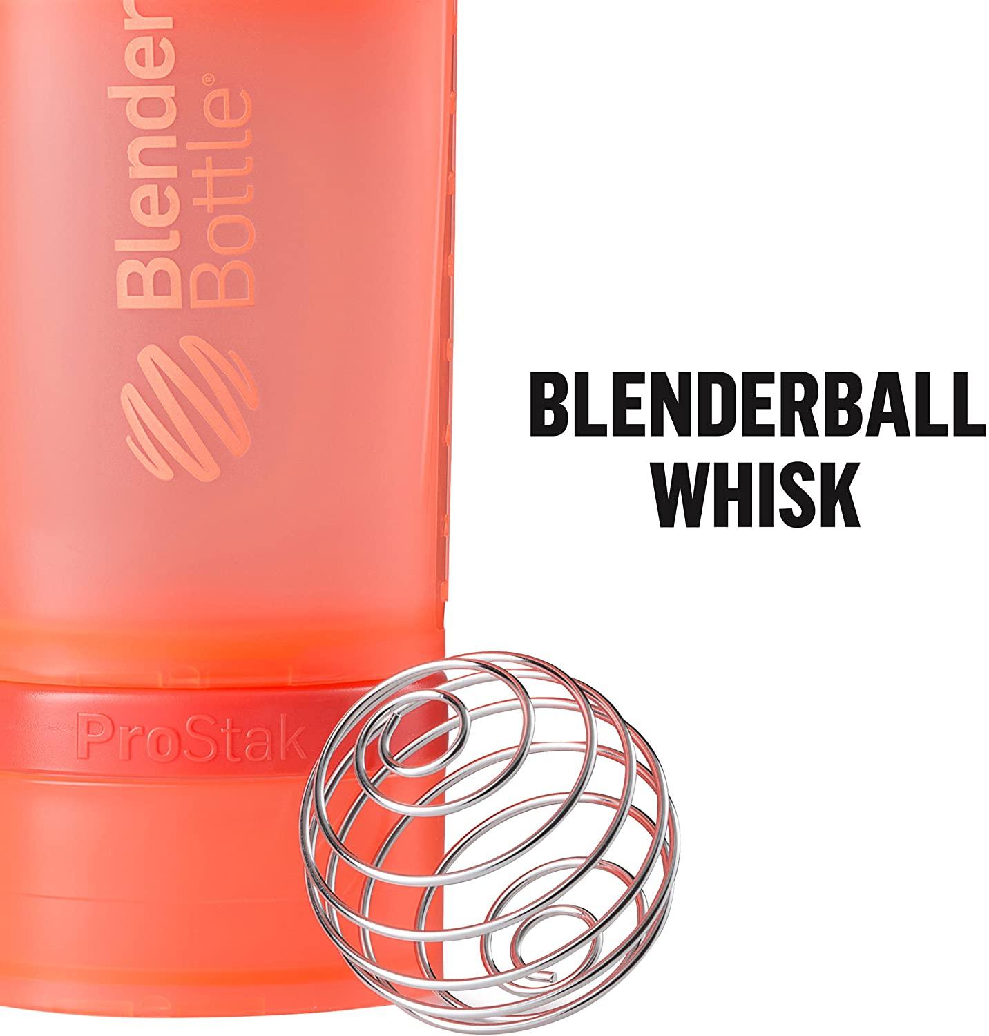 ProStak Shaker Bottle with Wire Whisk BlenderBall and Interlocking