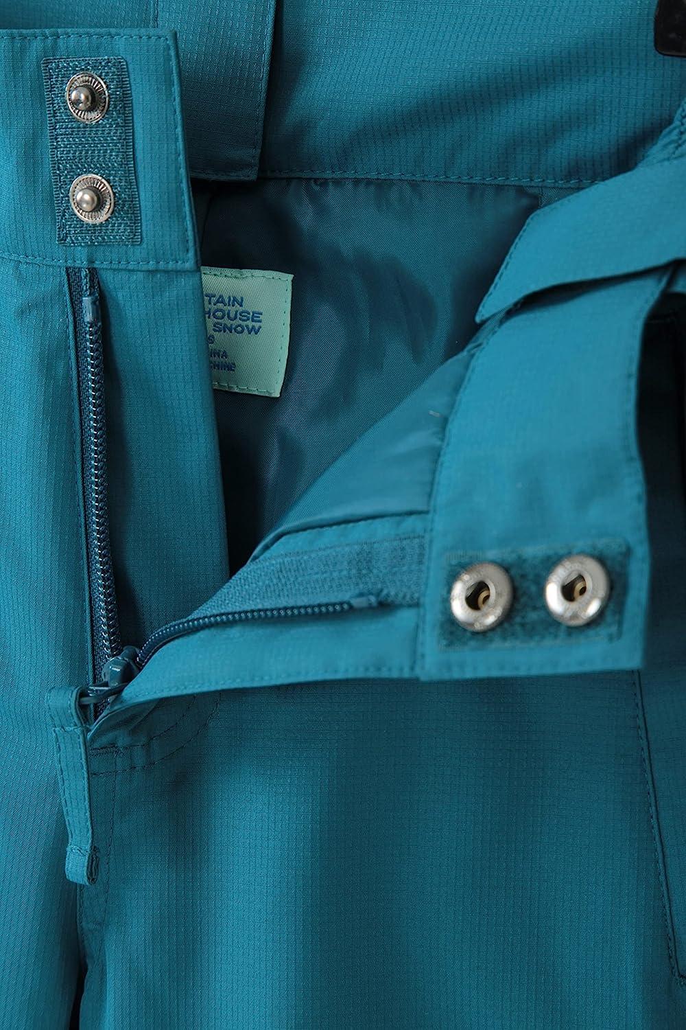 Mountain Warehouse Raptor Kids Snow Ski Pants - Detachable Suspenders  Petrol Blue 3-4T