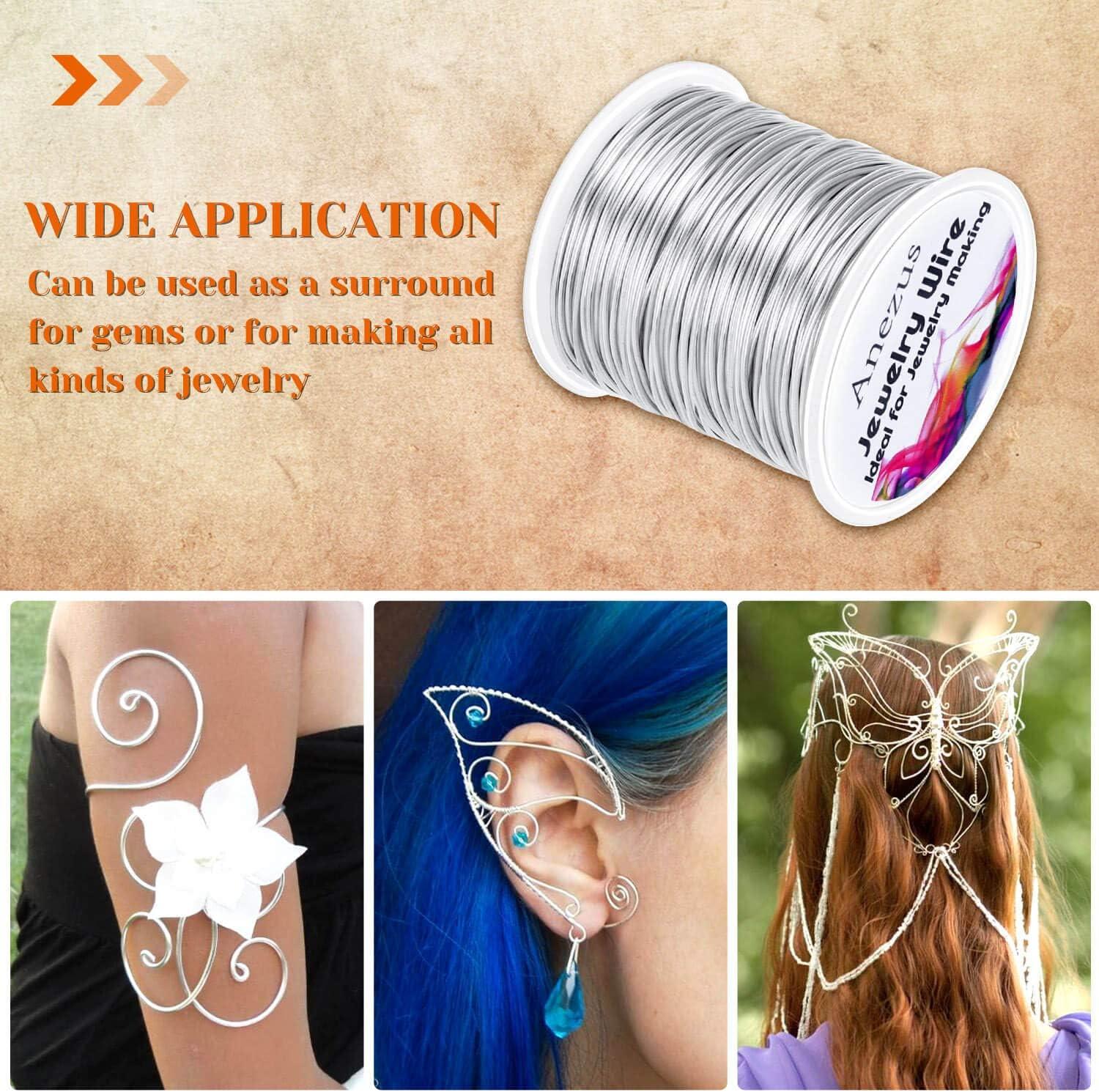 Buy Anezus 18 Gauge Jewelry Wire for Jewelry Making, anezus Craft Wire  Tarnish Resistant Copper Beading Wire for Jewelry Making Supplies and  Crafting (18 Gauge, Silver)