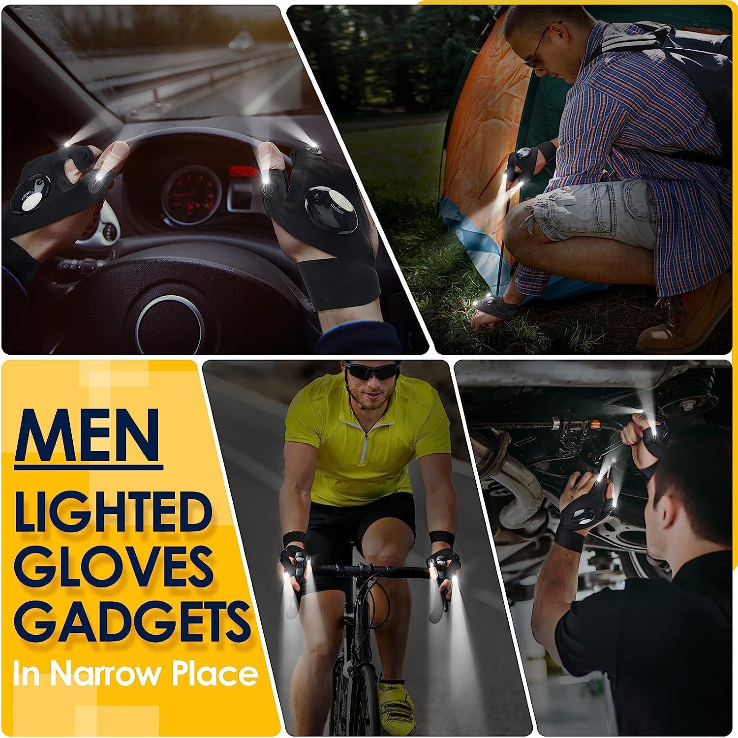 LED Flashlight Gloves Gifts for Men - Dad Gifts for Fathers Day