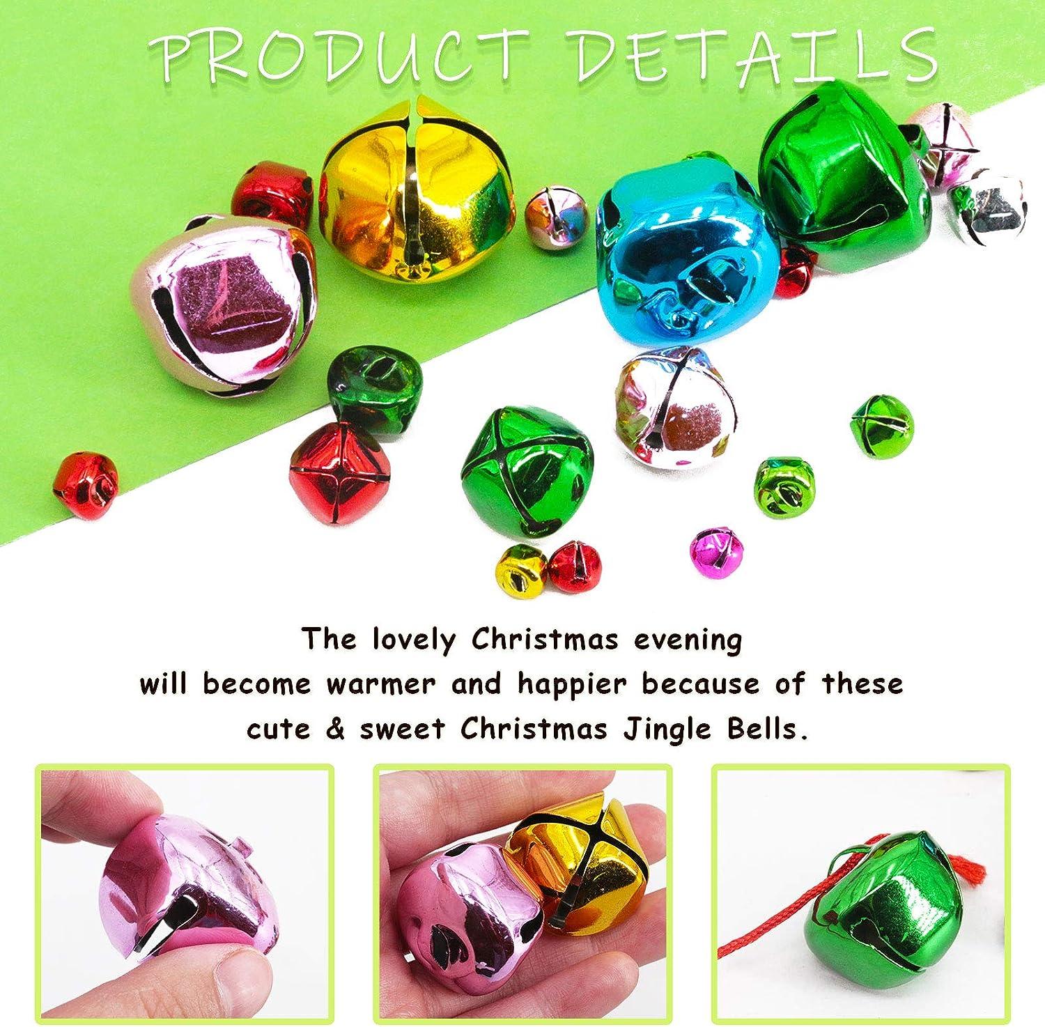 Jingle Bells, 5/8(15mm) 24 Pack Small Bells for Crafts DIY Christmas, Red