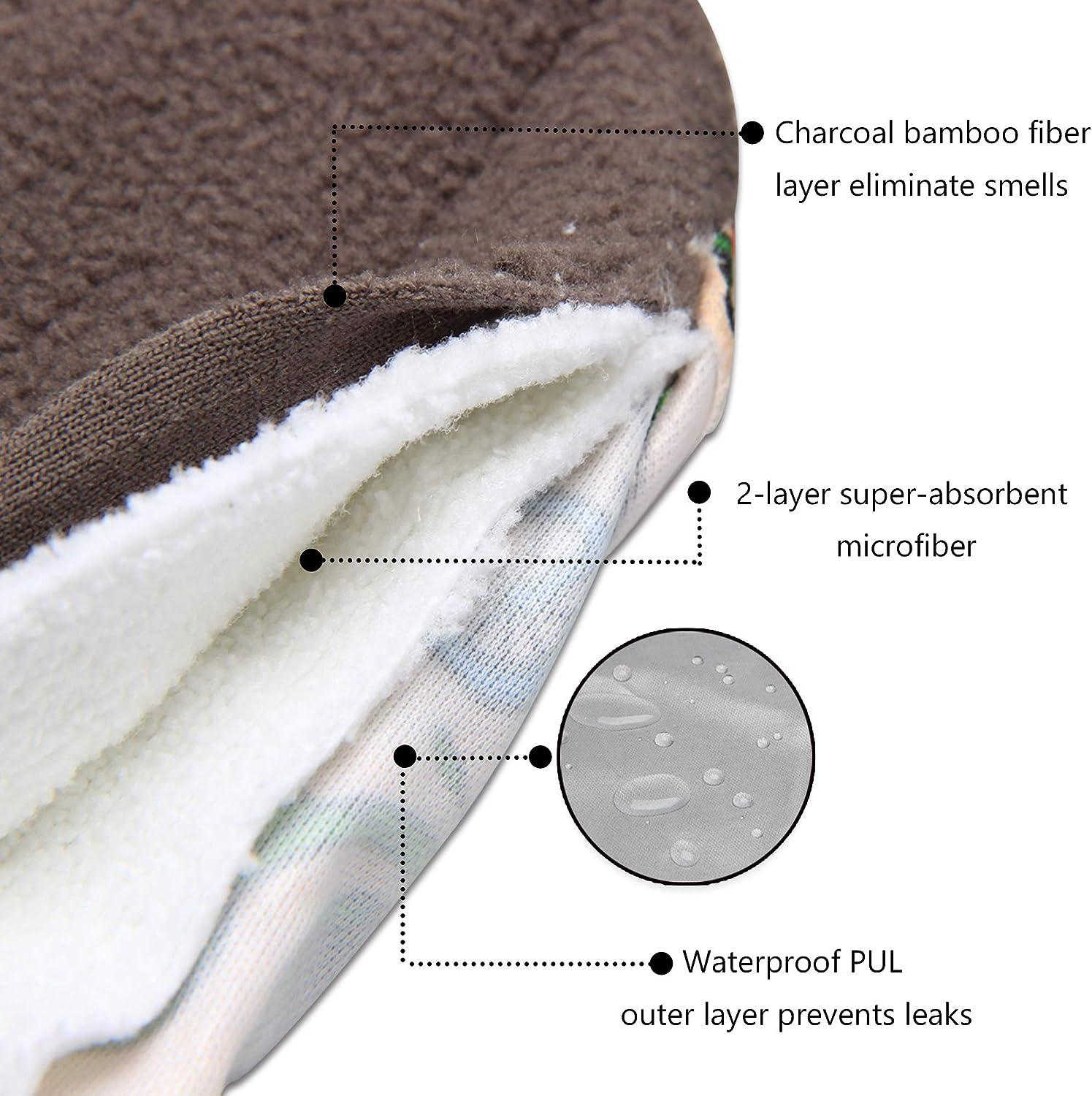 Teamoy 6Pcs 7.9 Inches Sanitary pad Reusable Washable Cloth