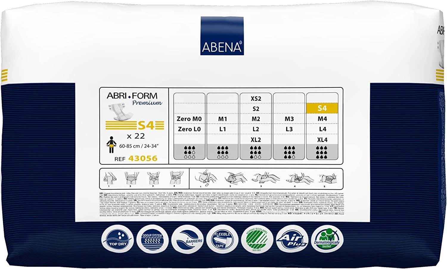 Abena Abri-Form Premium Incontinence Briefs, Level 4, (Small To