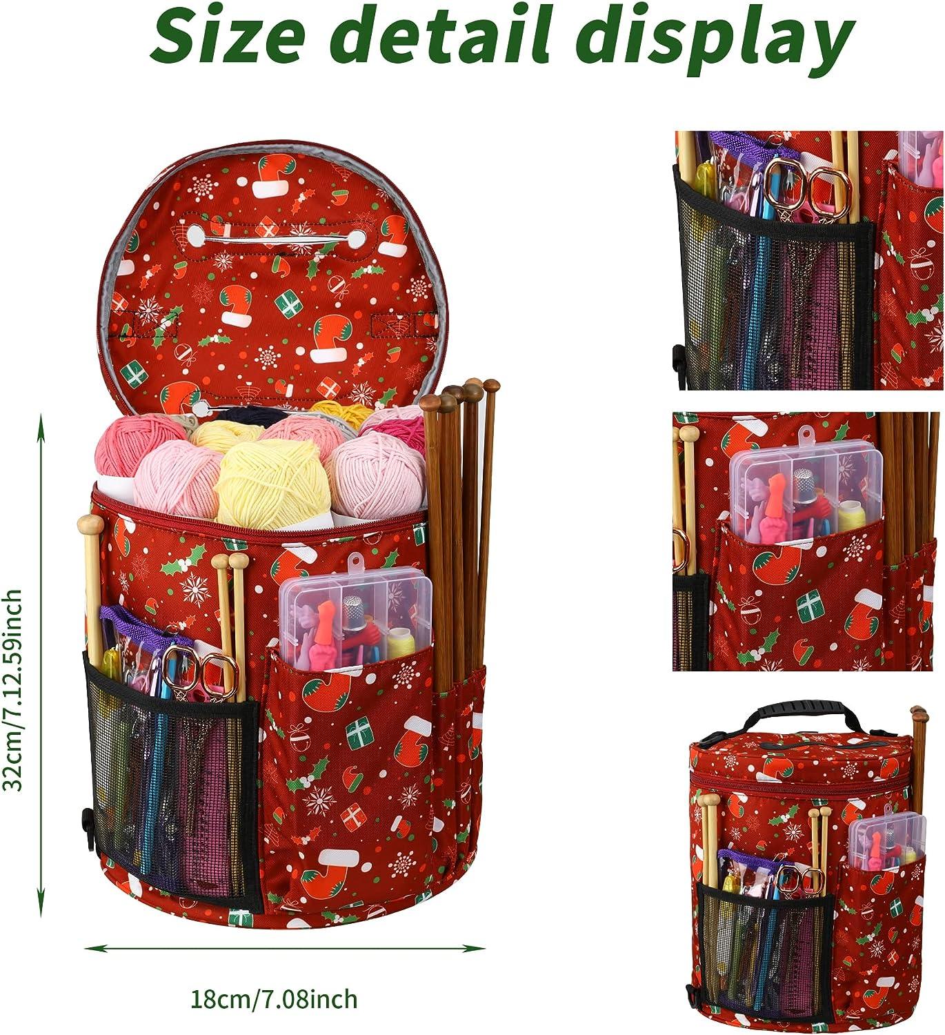 Knitting Bag for Yarn Storage High Capacity Yarn Totes Organizer with Inner  Divider Portable Canvas Yarn Crochet Bag - China Organizer Bag and Storage  Bag price