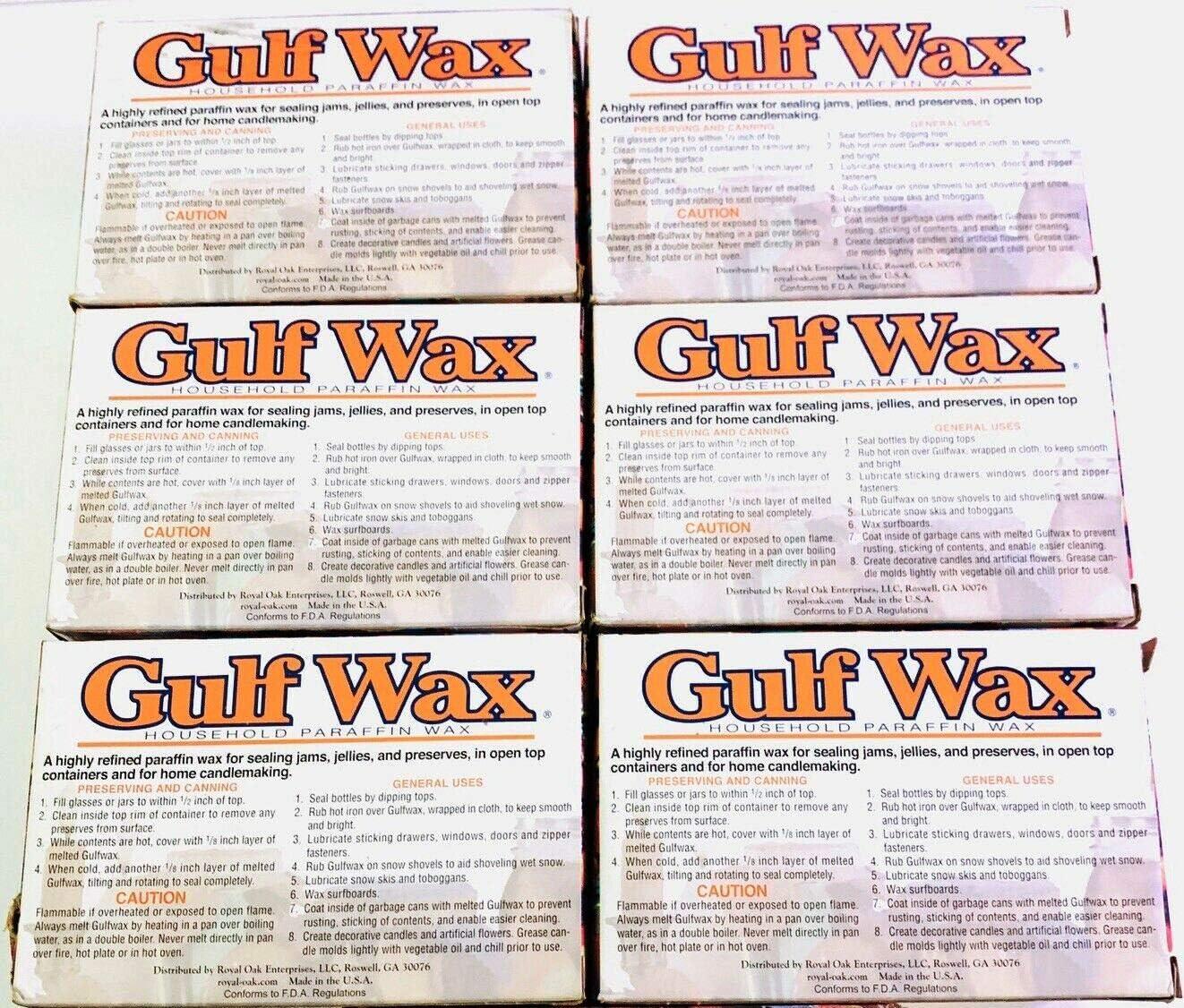 Lot of 6 Fresh 16oz Paraffin Canning Candle Gulf Wax