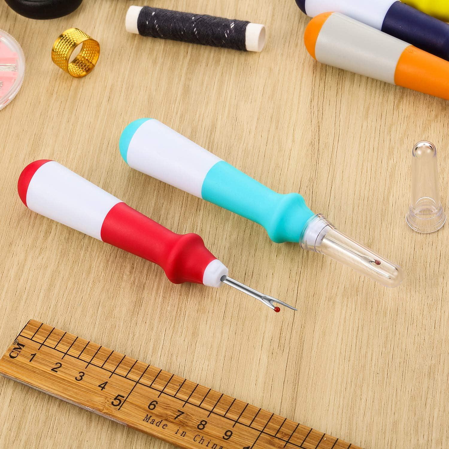 Mudder 5 Pieces Colorful Seam Ripper Large Stitch Ripper Sewing Tool Ergonomic Thread Remover Tool with Handy Handles for Sewing Crafting Embroidery
