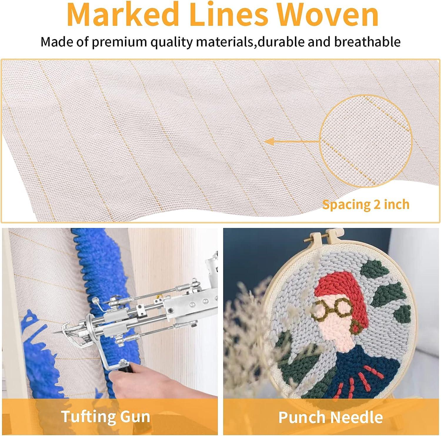  Monks Cloth for Punch Needle, Primary Tufting Cloth Punch  Needle Fabric - Monk Cloth for Embroidery & Carpets - Beginners Handmade  Fabric with Marked Lines - Tufting Pistols Compatible : Everything Else