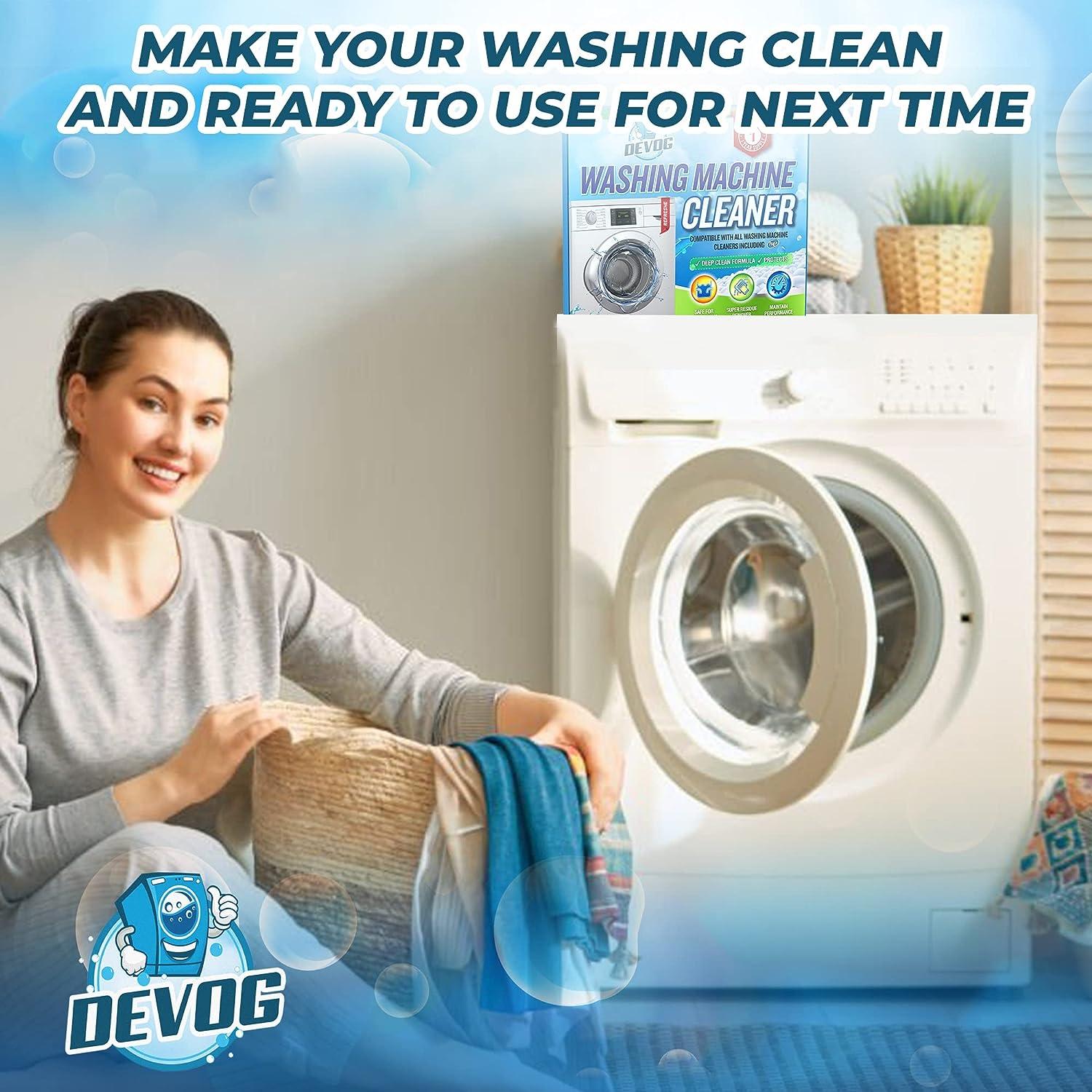 DEVOG Washing Machine Cleaner, 24 pcs Washer Machine Cleaner with Deep  Cleaning Formula, 1 Year Supply, Washer Cleaner for Front Loader, Top  Loader and HE