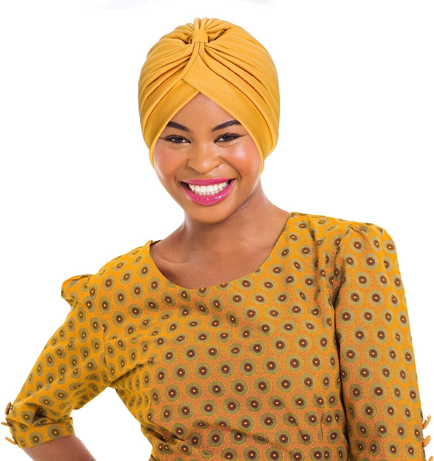 Syhood African Head Wrap for Women 6 Pieces Turban Headwraps African Tie  Dye Hair Wrap India Turban Head Beanie Cover Long Hair Scarf Head Wrap :  : Clothing, Shoes & Accessories
