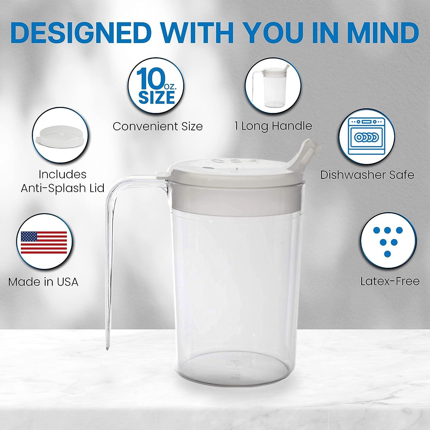 Providence Spillproof 10oz Adult Sippy Cup with Handle - Independence Sip  Cups for Adults for Limited Mobility - Handicapped Accessories - Handicap  Cups for Elderly Care - Made in the USA - 1 Pack 1 Count (Pack of 1)