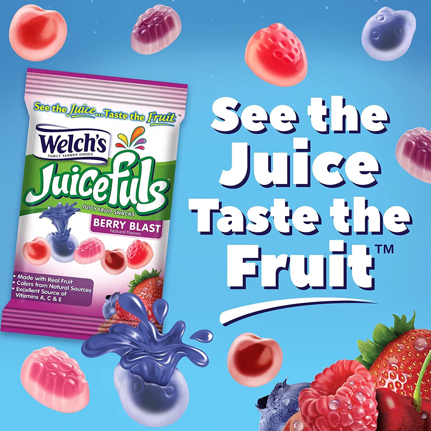 Welchs Fruit Snacks Combo Variety Pack Juicefuls Berry Blast And Island Splash Juicy Fruit 5207