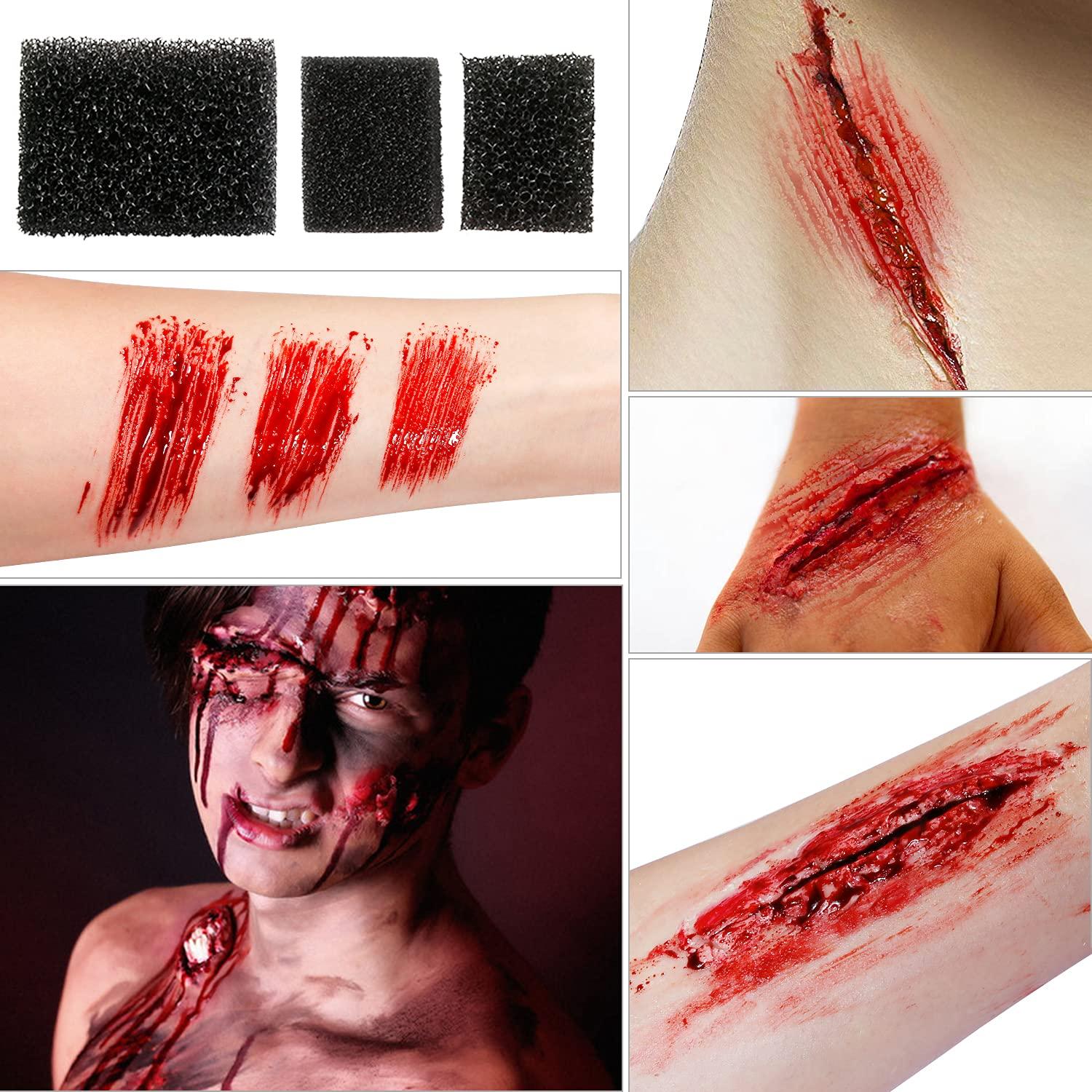 Scars Wax Special Effects Makeup Kit, Halloween Fake Blood, Face Body Paint  Set+ Wound Scar Wax with Spatula Tool + Fake Blood Splatter Spray + Sponges+Scar  Wax Extension Oil+Coagulatad Blood - Yahoo