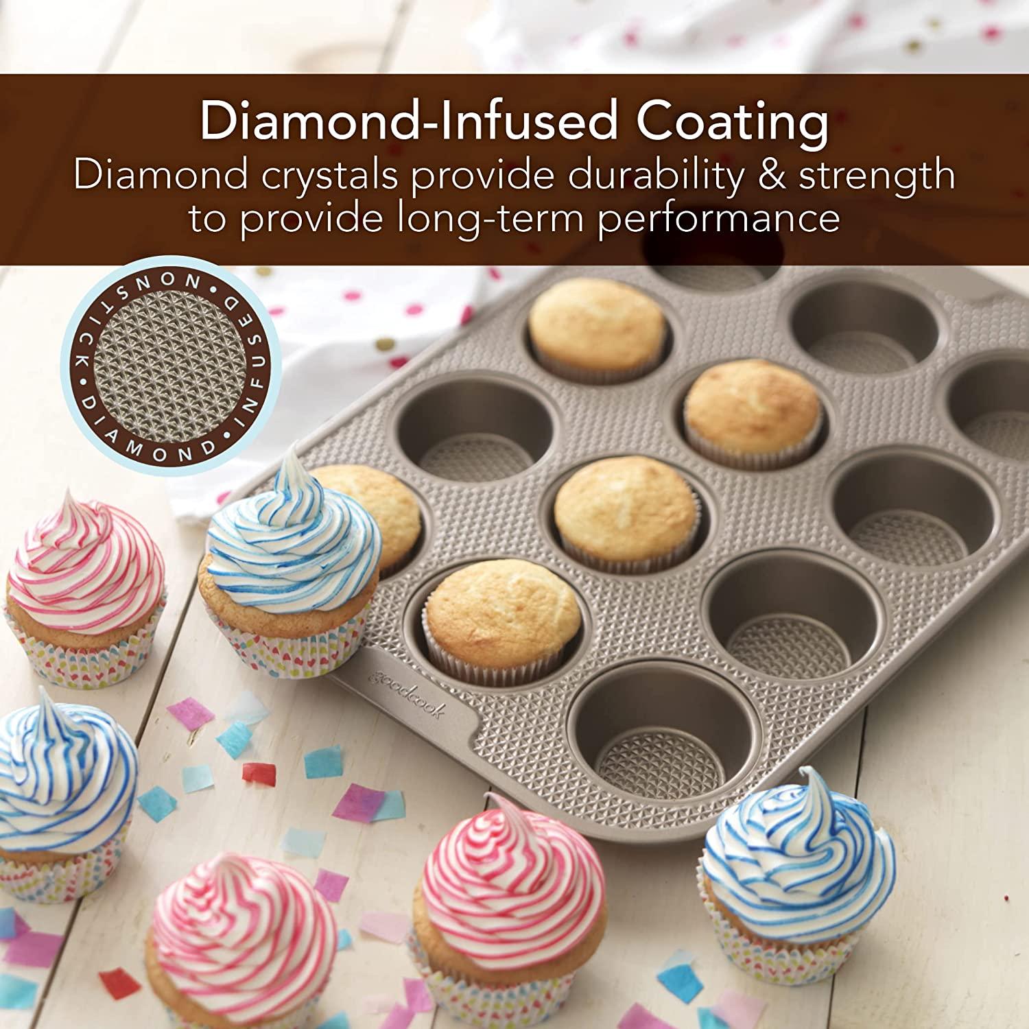 GoodCook Aluminum Diamond Infused Nonstick Textured Cookie Sheet