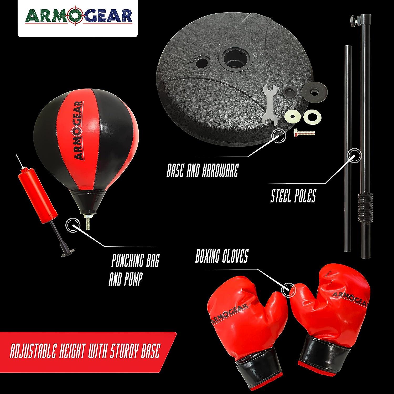 Punching Bag for Kids and Adults Boxing Set with Adjustable Standing Base,  Boxing Gloves, Hand Pump, Height Adjustable Boxing Bag Toys, Easy Assembly