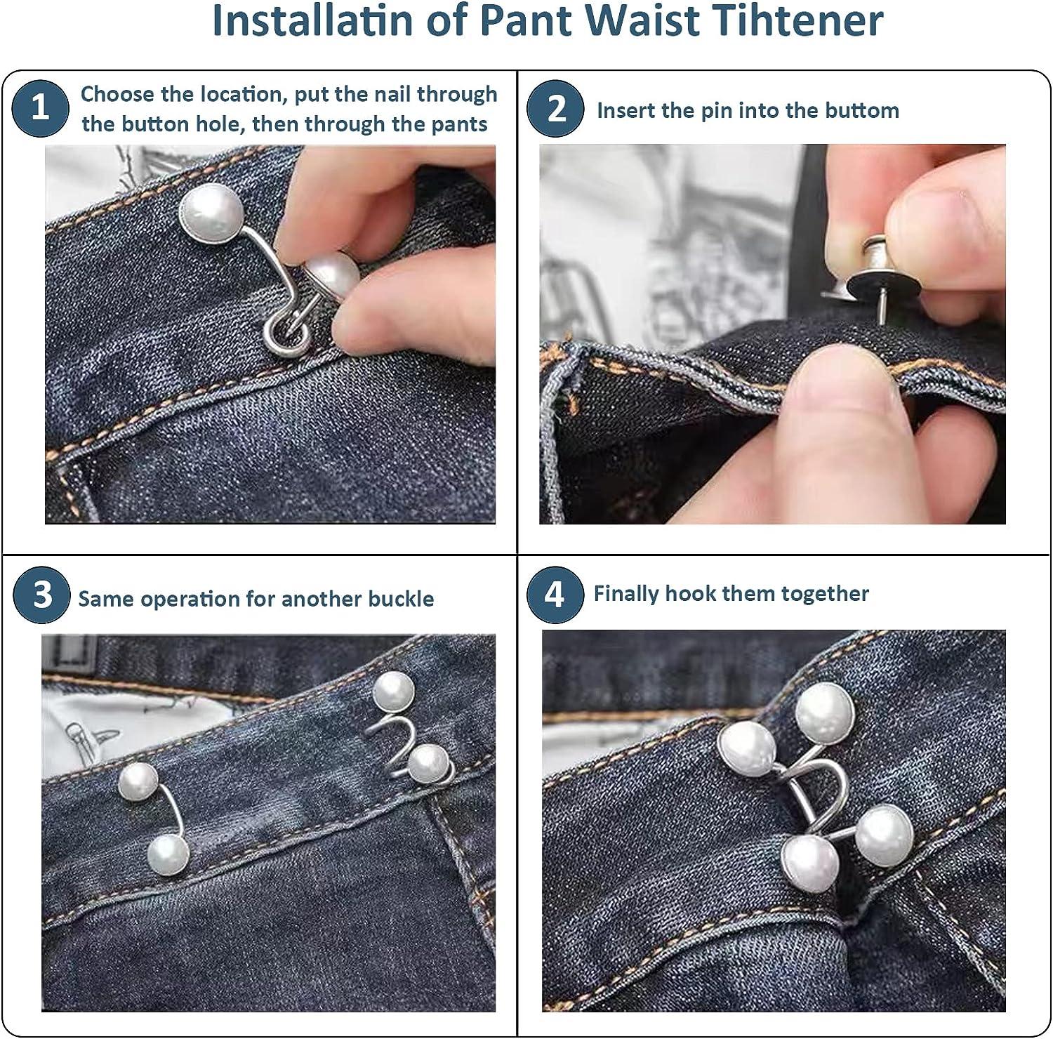 Pants Clips for Waist Waistband Tightener Pants Tightener for Waist Unisex  Metal