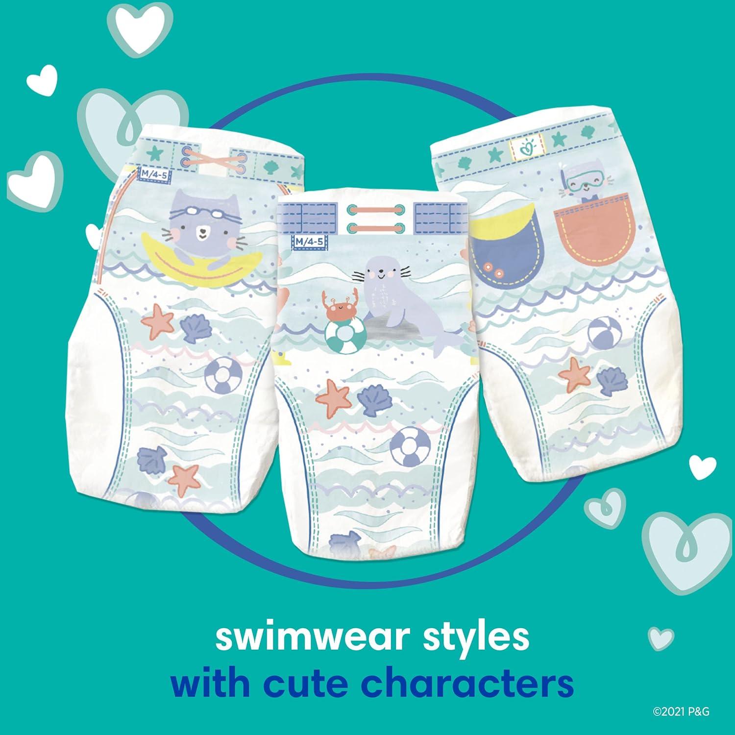 Pampers Splashers Size 4-5, Disposable Swim Nappies, 9-15kg
