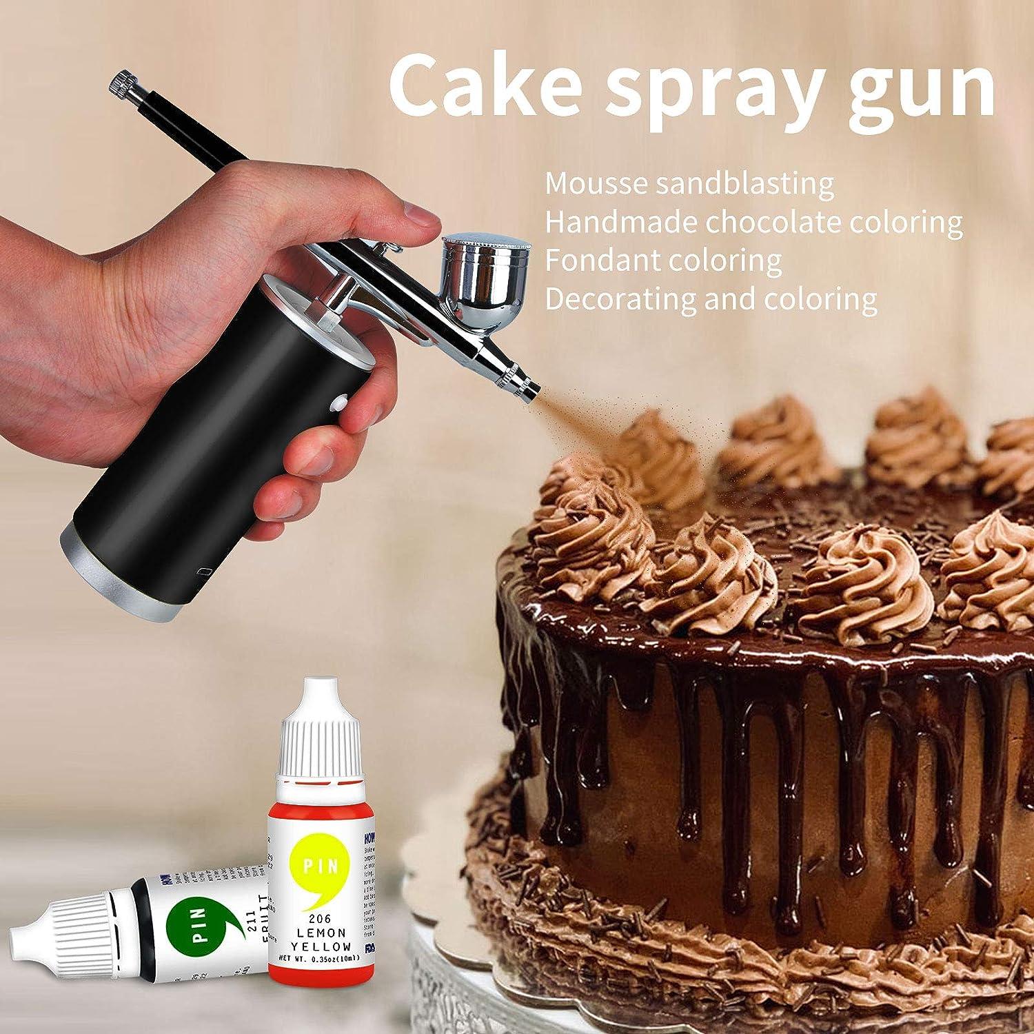 Powerful Dessert Sandblasting Machine Airbrush Gun Kit Cake Decorating  Spray Gun
