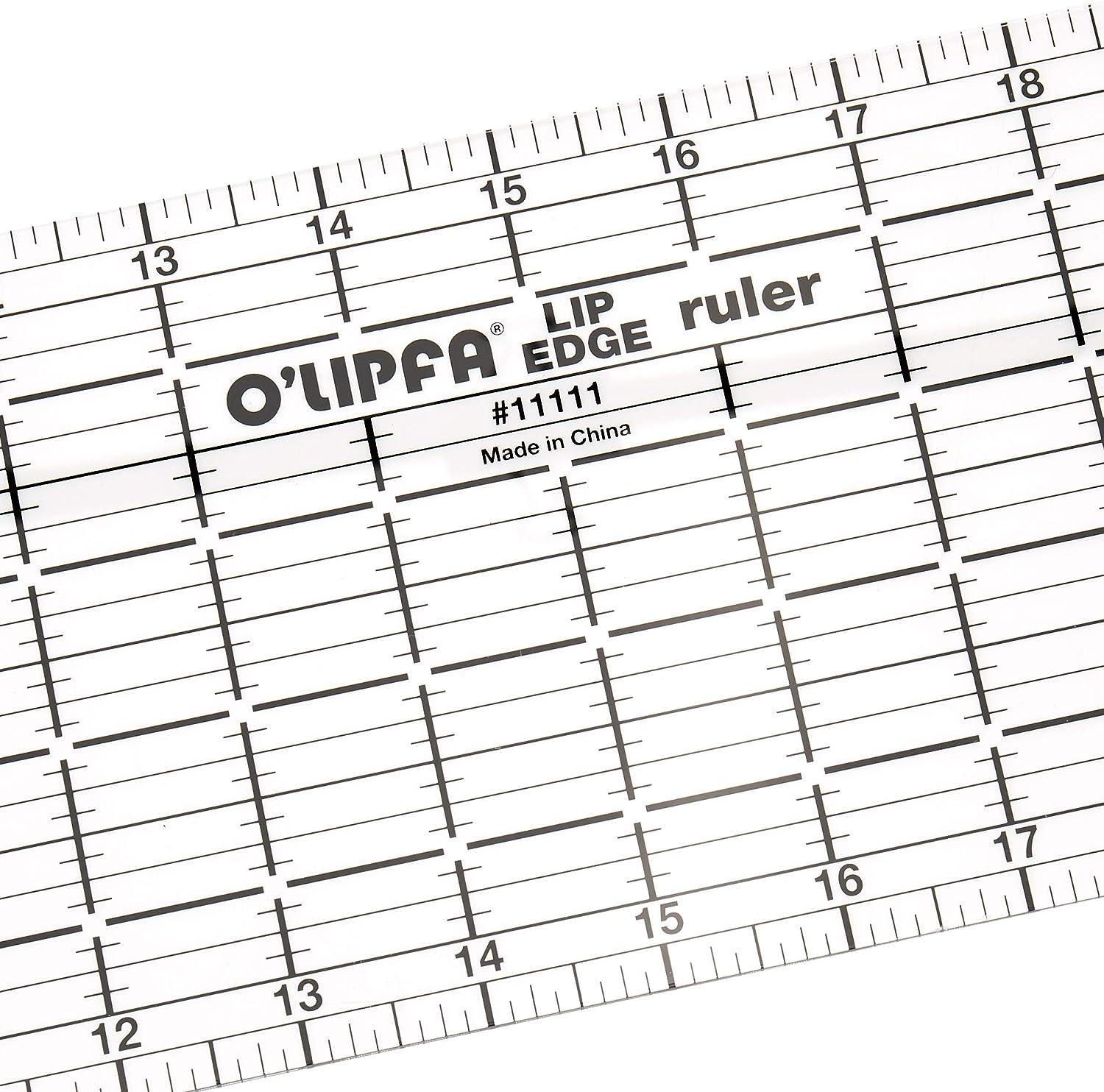 O'Lipfa Ruler with Lip Edge 18x3