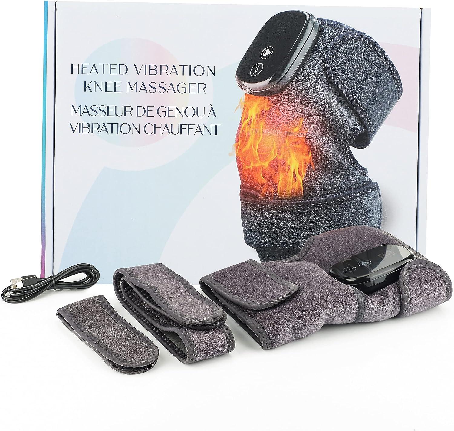Vibration Knee Massager 2 In 1 Heating Knee Warmers Wrap 5 Level Heating 3  Gear Vibration for Shoulder Elbow Knee Stress Relief - AliExpress