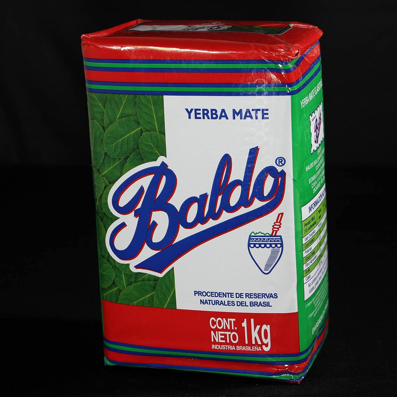 Baldo Yerba Mate Uruguayan Traditional Cut Uruguay Yerba, 1 kg / 2.2 lb  (pack of 3)