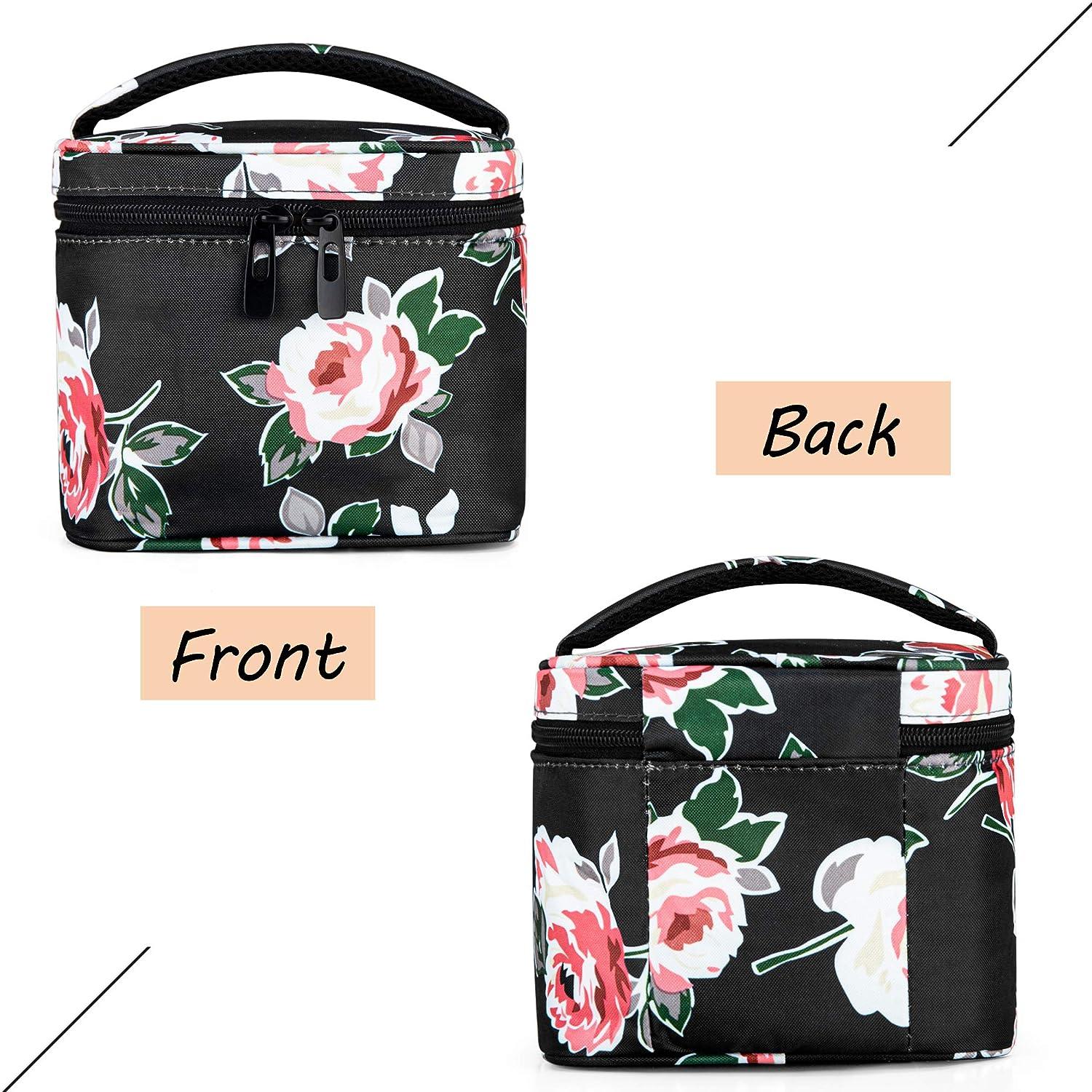 CURMIO Breastmilk Cooler Bag for Four Bottles up to 5 Oz Insulated Baby  Bottle Bag Perfect for Daycare Travel Nursing Mom Bag Only Black Flowers