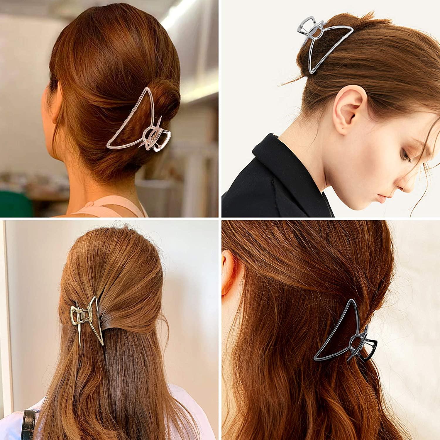 8 Pcs Alloy Hairpin Hair Gems for Women Barrettes for Thick Hair