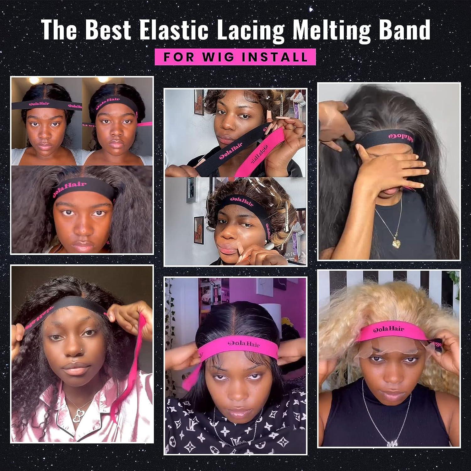 Dolahair Lace Melting Band Elastic bands for Wig Edges 4PCS Wig