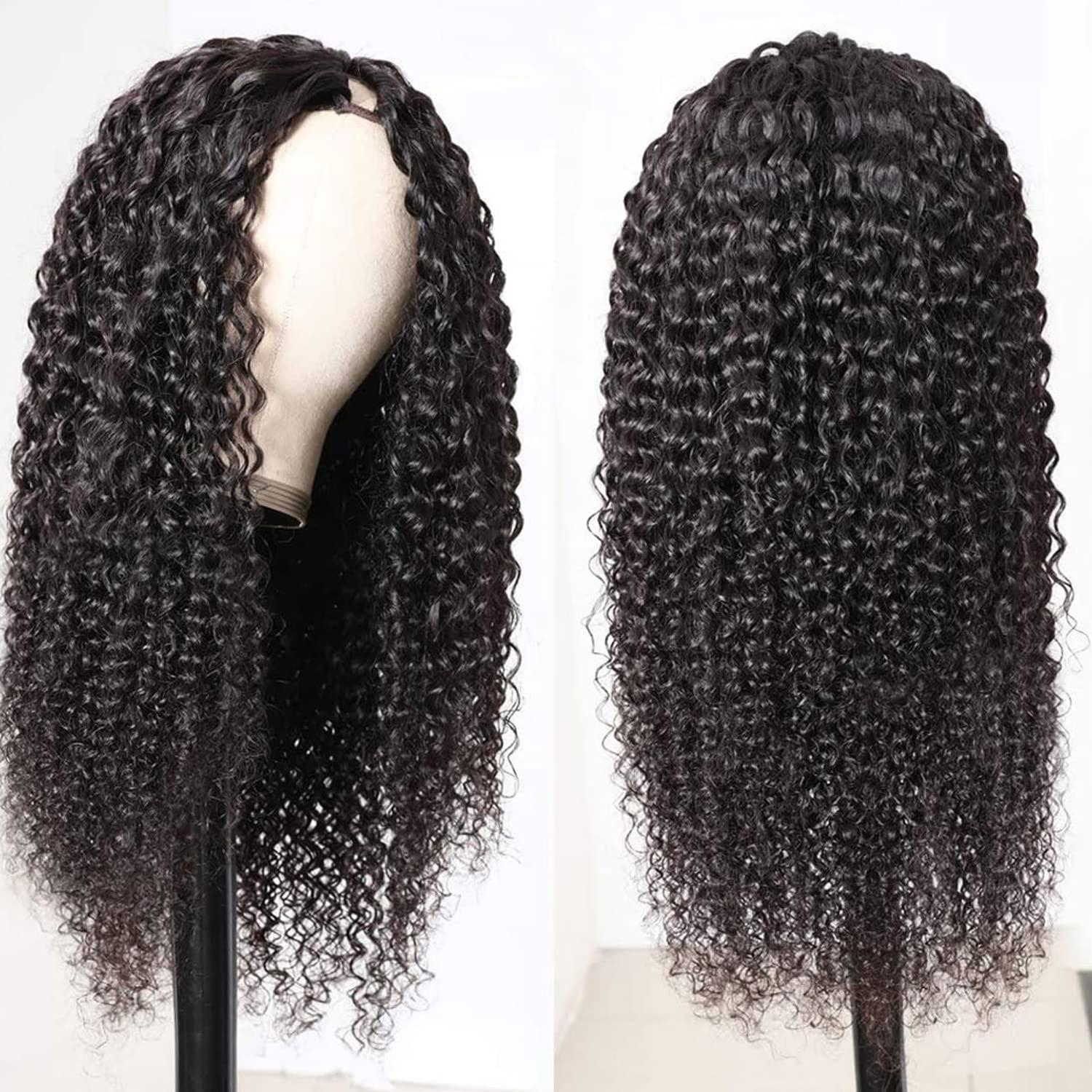 Megalook V Part Wigs Human Hair Curly Human Hair Wigs For Black Women Curly Hair Wigs Upgrade U 