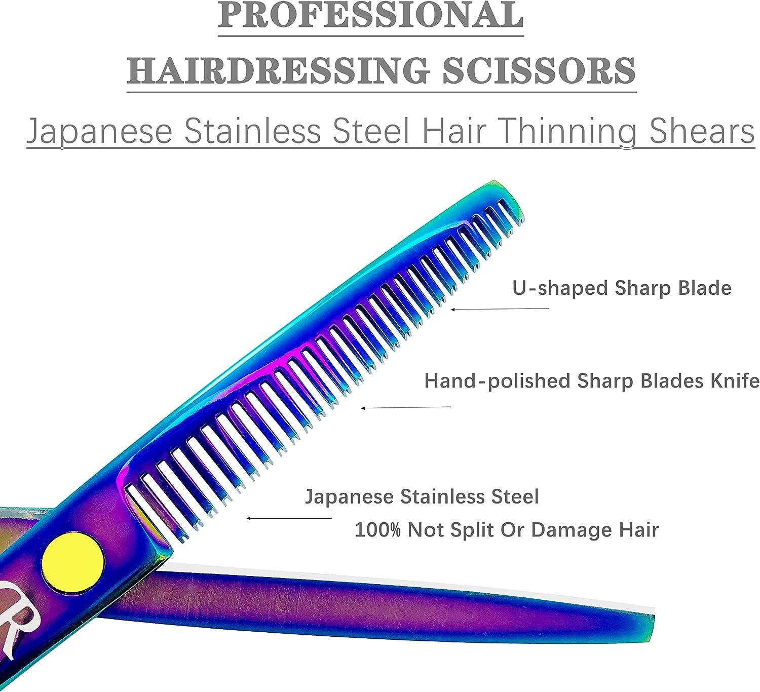 Hair Cutting Scissors Professional Sharp Barber Shears Salon Thinning / Texturizing Scissors 6 inch Hairdressing Scissors for Women Men Japanese