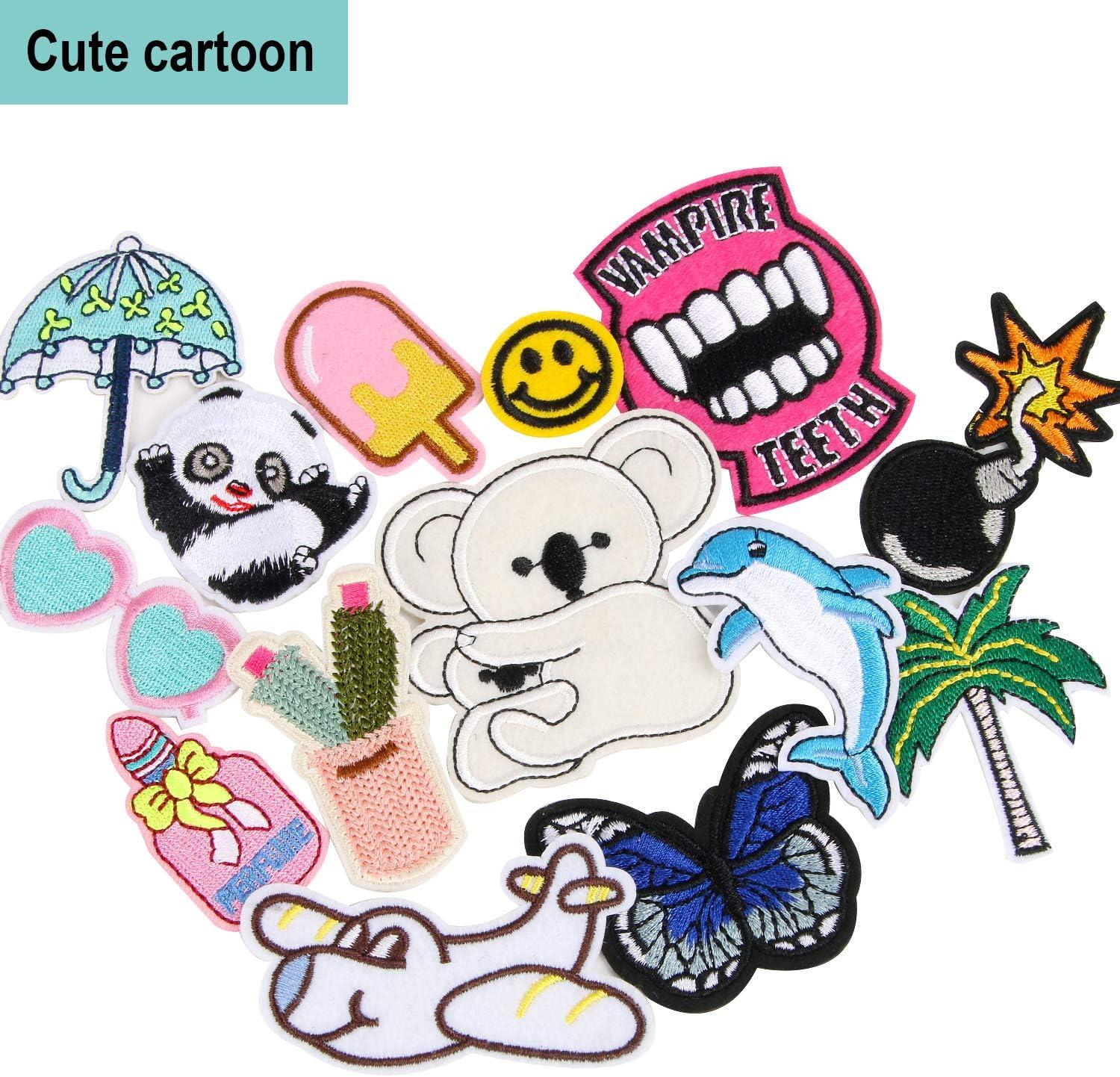  12 Pieces Embroidered Iron On Patches DIY Accessories, Bright  Colors, Cute Iron On Patch Applique for Clothes, Dress, Hats, Jeans, Bag,  Backpack, DIY Accessories Embroidered Iron on Patches : Arts, Crafts