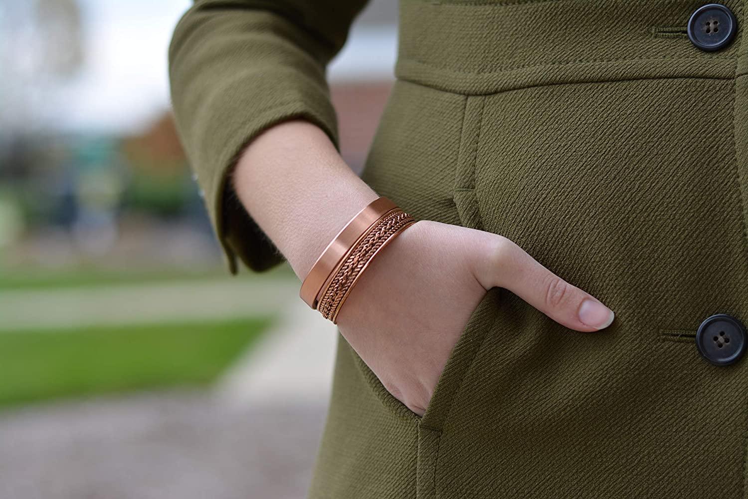 Solid copper magnetic bracelet, copper bracelets for arthritis