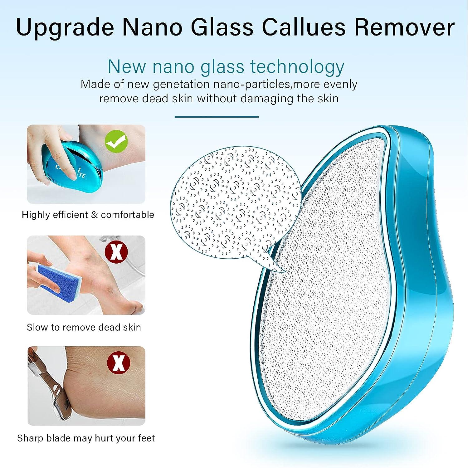 Nano Glass Foot File Callus Remover G.Liane Crystal Glass Pedicure Foot  Care Foot Scrubber Painless Dry and Wet Use for Hard Skin Calluses Removal