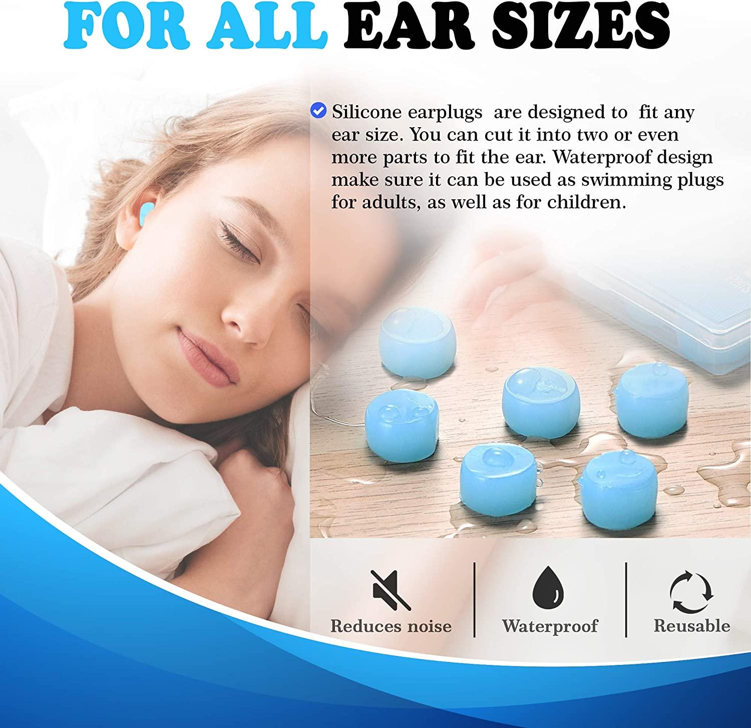  Ear Plugs for Sleeping, Reusable Silicone Moldable