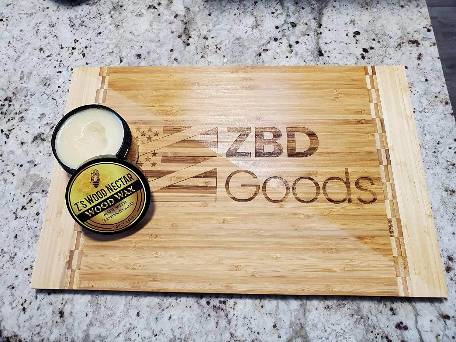 Zs Wood Nectar Wood Wax-Cutting Boards Butcher Blocks Counter Tops and more  (9oz) Made with Food-Grade Mineral Oil Beeswax Carnauba Wax - Sent-  Unscented