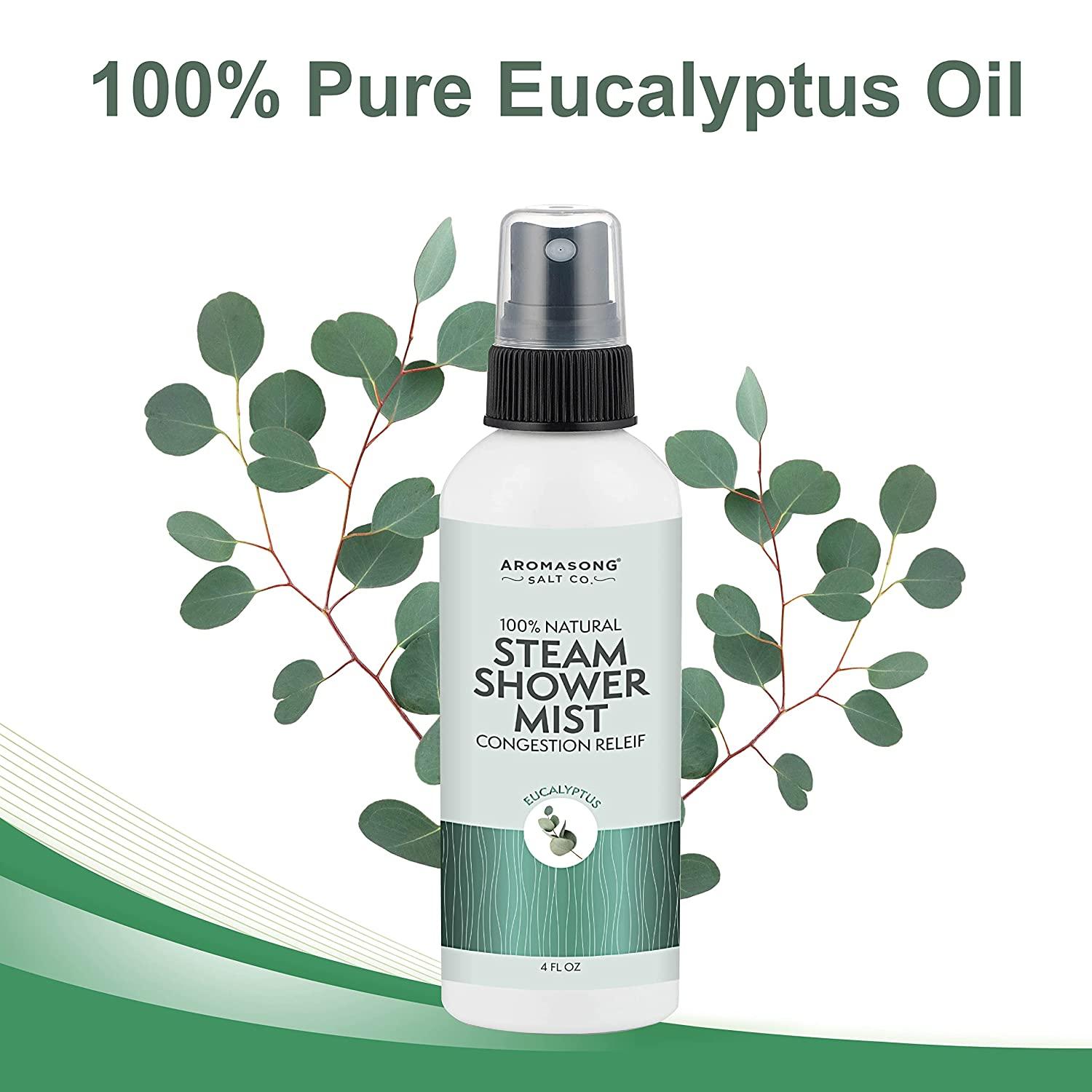 Monsuri Eucalyptus Shower Spray Aromatherapy Mist: Steam Shower Eucalyptus Oil Spray for A Relaxing at Home Spa Day Experience. Ideal Self Care Gifts