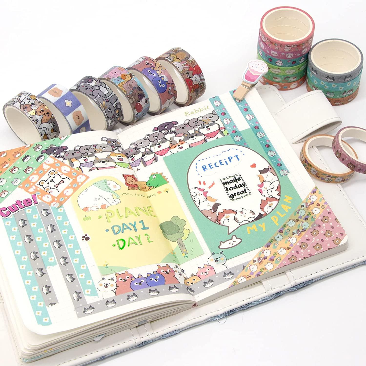 Cute Washi Tape Set & Stickers For Children's Diy Crafts, Clear