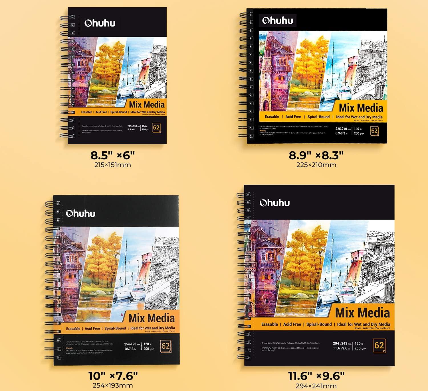 Art Sketchbook, Ohuhu 7.6 inch x10 inch Marker Pads, 120LB /200GSM