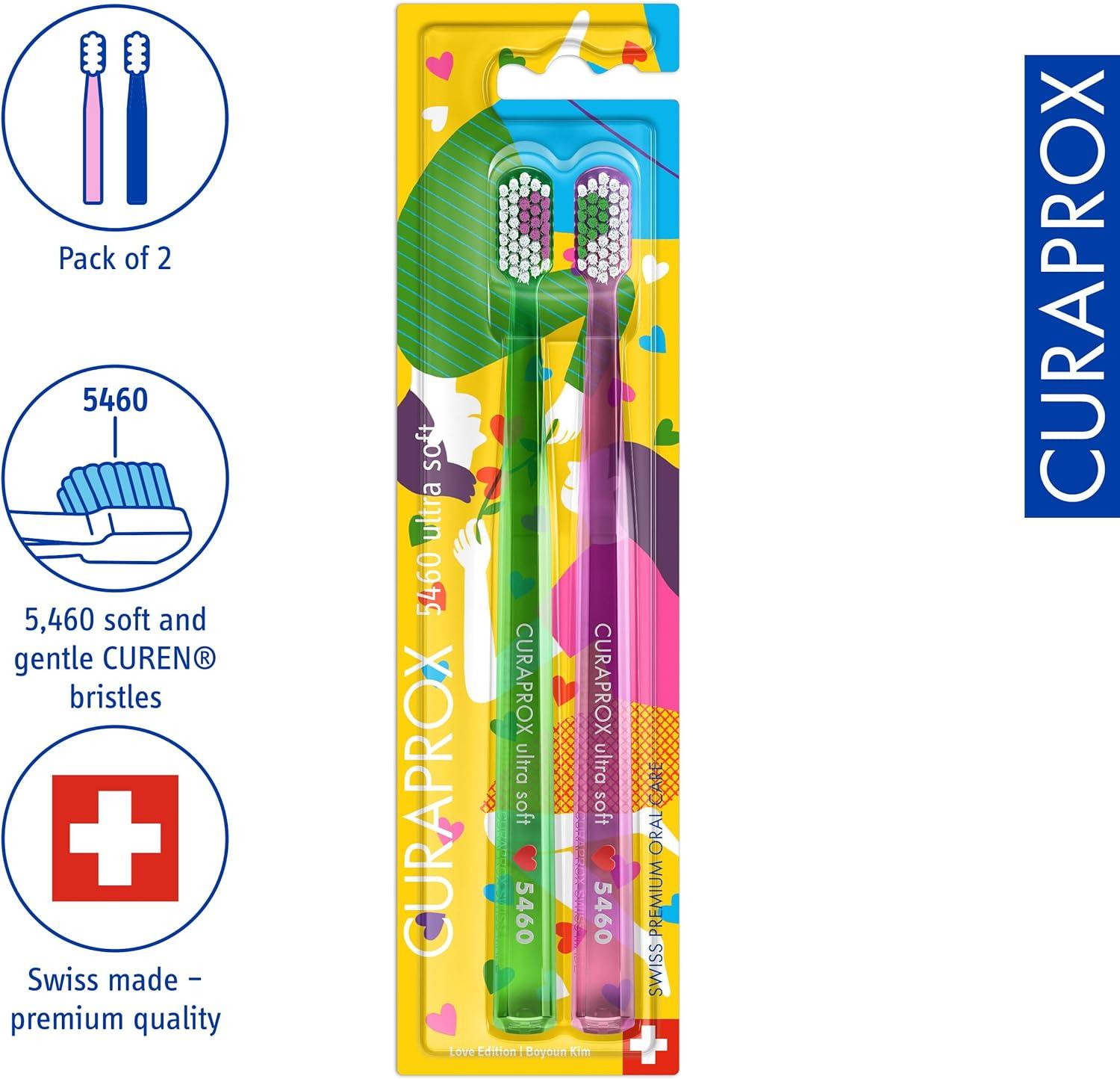 Curaprox CS 5460 Ultra-Soft Toothbrush Set Special Edition Love 2023 2 Pack