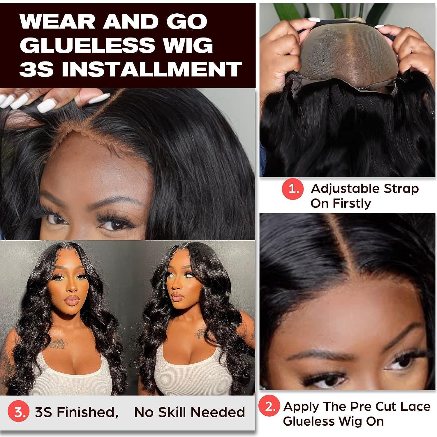  sdamey Wear and Go Glueless Wig for Beginners