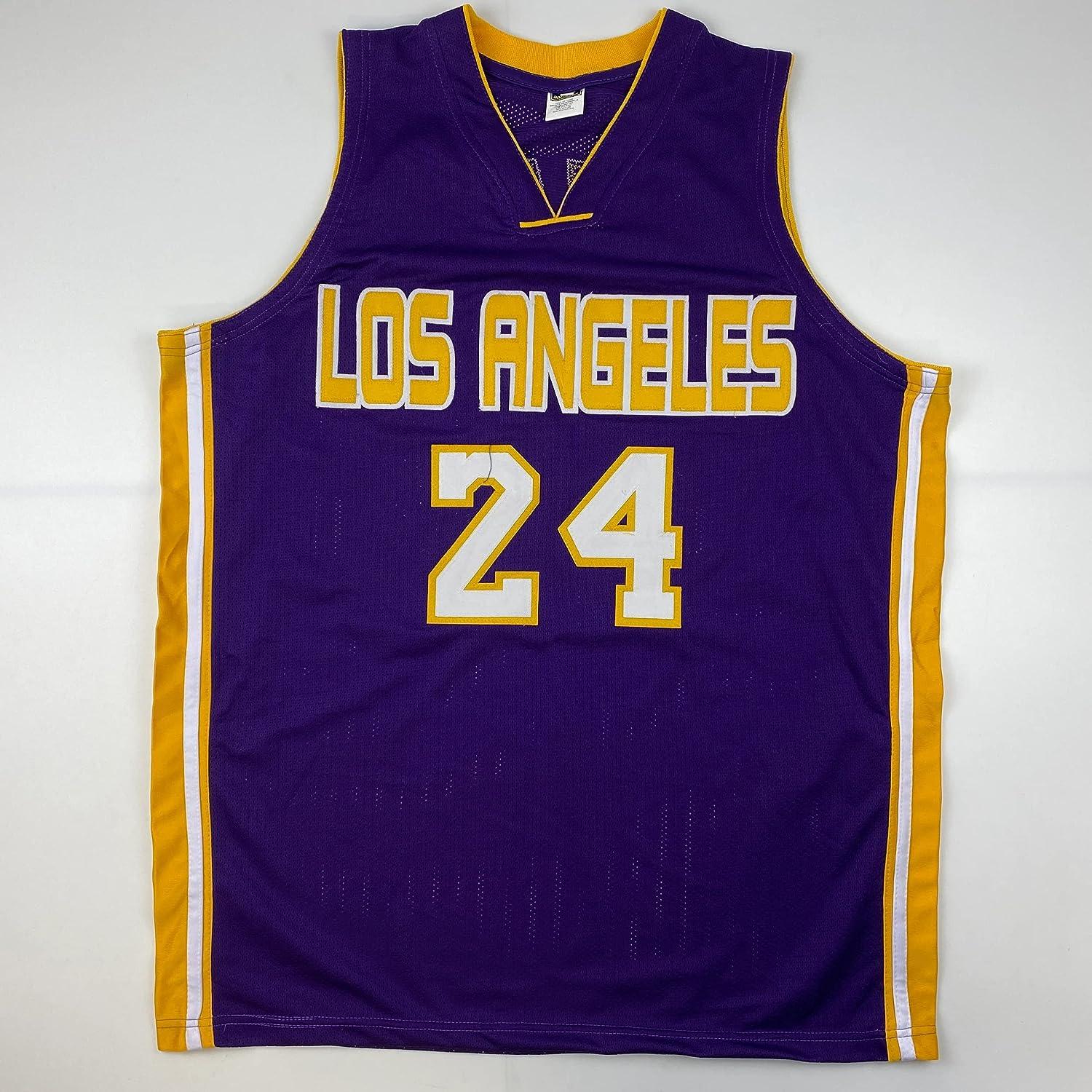 Facsimile Autographed Kobe Bryant #8 Black Mamba Los Angeles LA Reprint  Laser Auto Basketball Jersey Size Men's XL