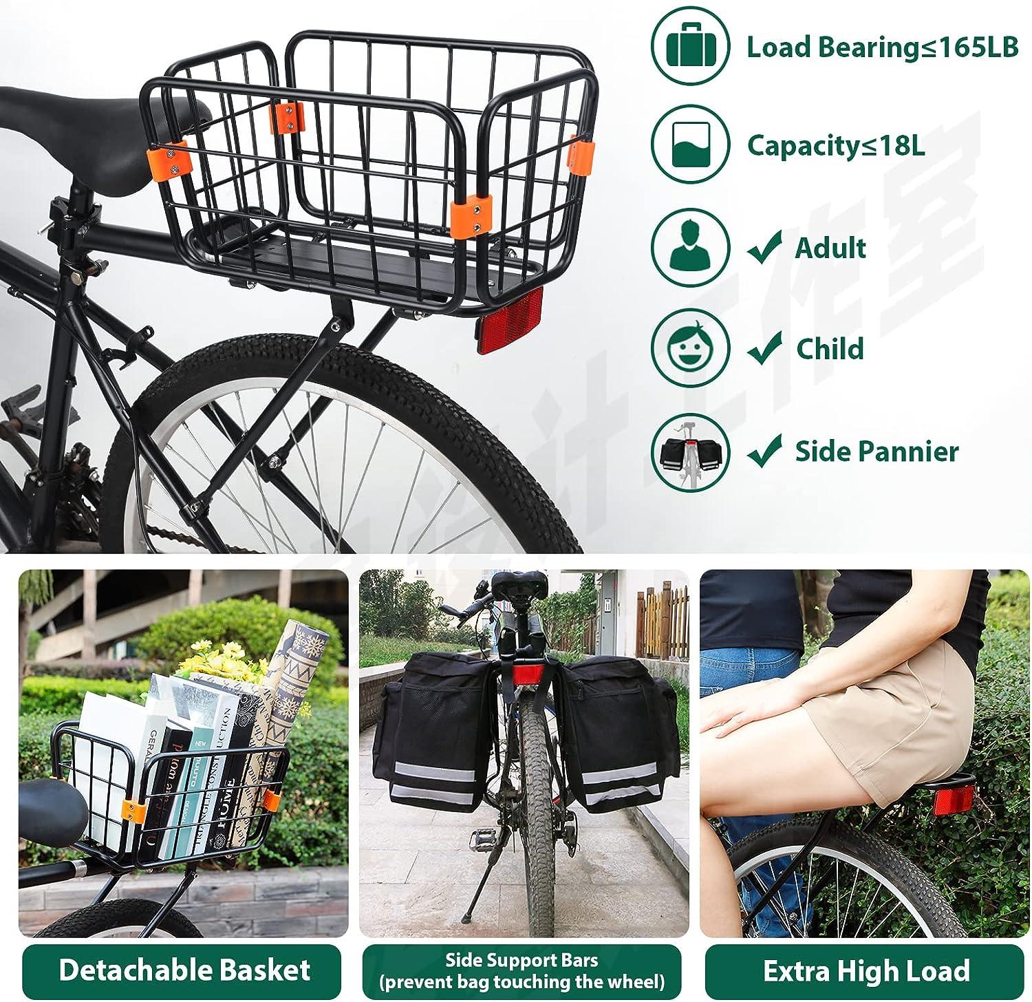  Retractable Bike Cargo Rear Rack Adjustable Alloy
