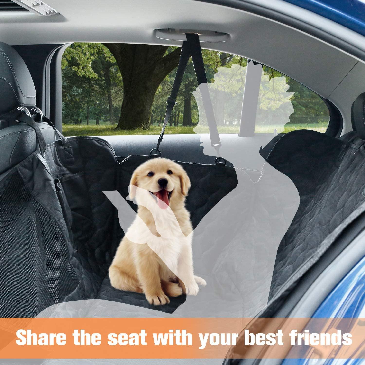PETICON Dog Car Seat Cover for Back Seat, 100% Waterproof Car Seat