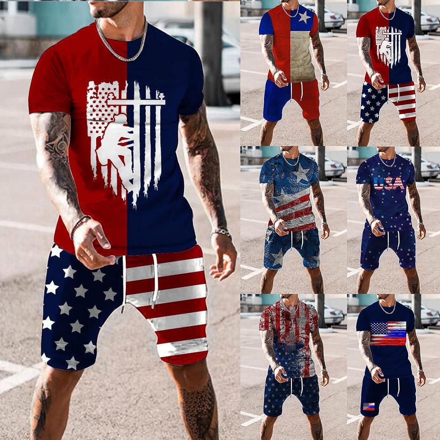 Boys Round Neck Short Sleeve T-Shirt Top & Shorts 2 Piece Outfits Football  Print Tracksuit Quick Dry Workout Casual Kids Clothes